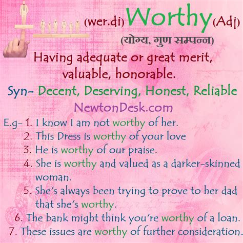 Worthy of Merit .